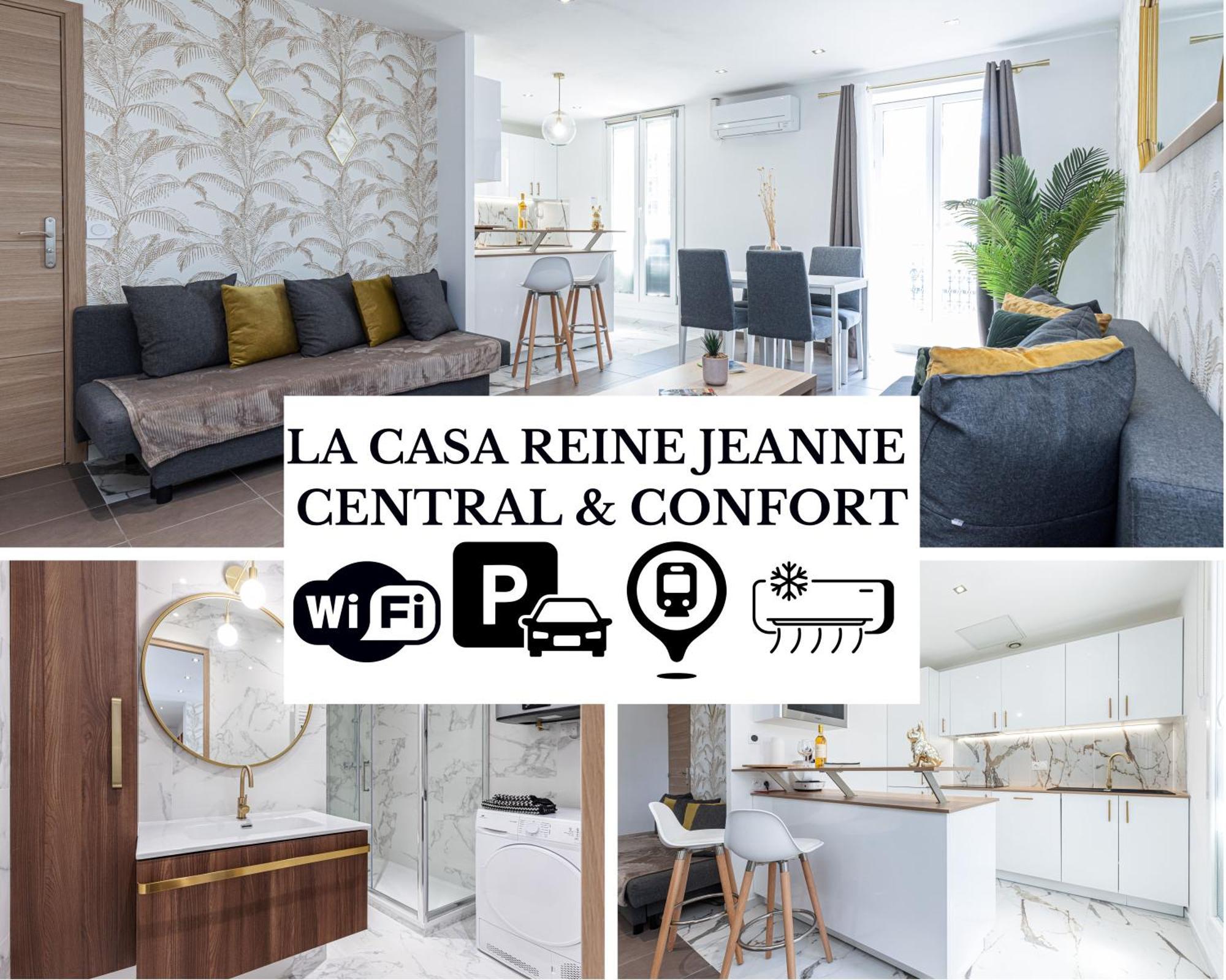 La Casa Reine Jeanne- Central Pres De La Gare - Wifi - Parking - Neuf Et Confort Nicea Zewnętrze zdjęcie