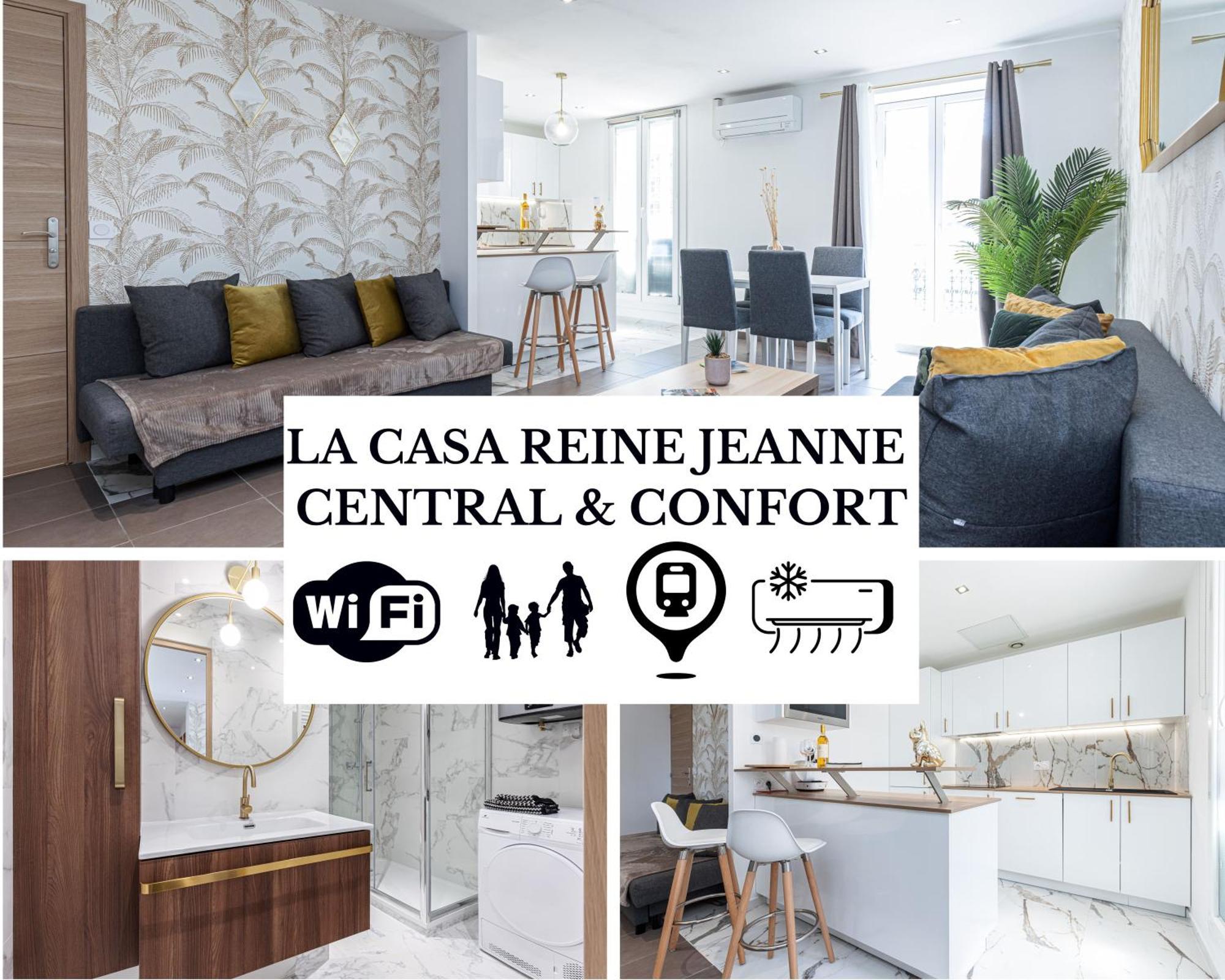 La Casa Reine Jeanne- Central Pres De La Gare - Wifi - Parking - Neuf Et Confort Nicea Zewnętrze zdjęcie